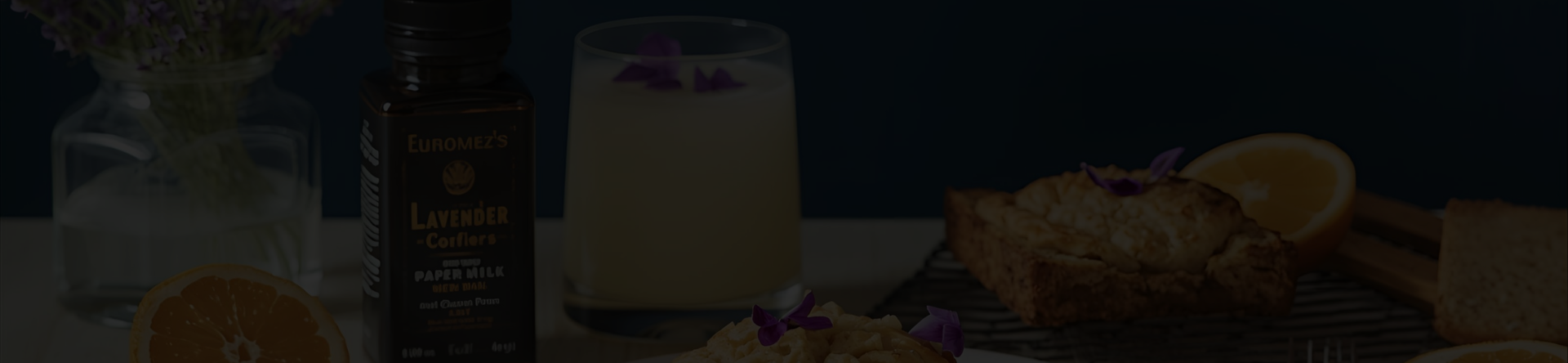 breakfast on a tray with floral notes