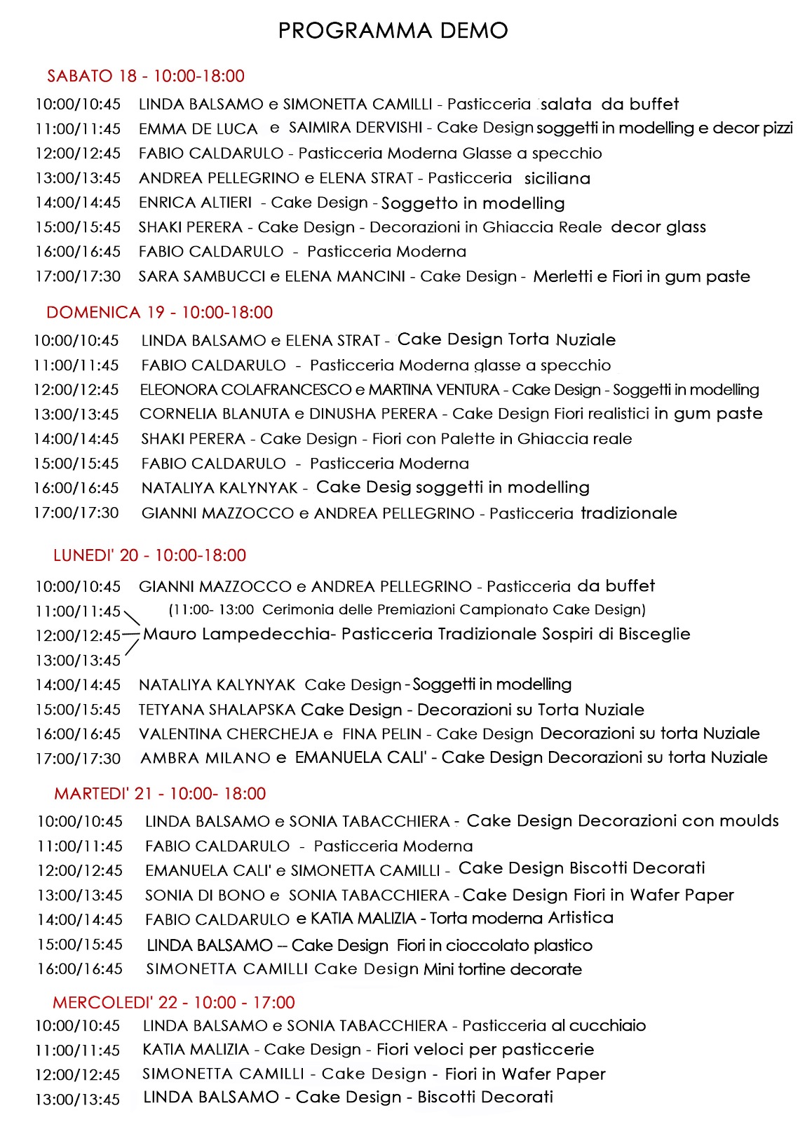 EVENTI GELADIS