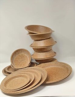 Stoviglie edibili monouso a zero rifiuti