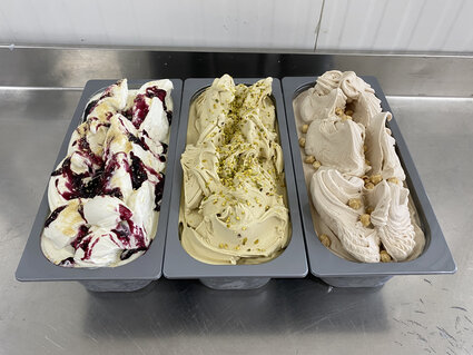Artisan churned gelato (finished product)