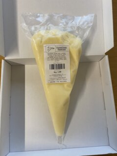 Pastry cream in piping bag (ready to use)