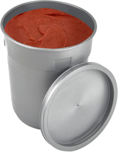 Artisanal granita in tubs or carapina containers